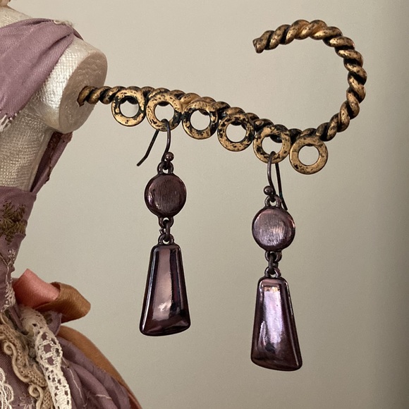 NWOT - Liz Claiborne Modern Bronze Necklace Earrings Bracelet Set - Picture 3 of 10